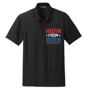 Hidin From Biden Usa Flag Funny Political Joe Biden Dry Zone Grid Polo