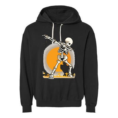 Halloween For Boy Kids Girl Dabbing Skeleton Costume Garment-Dyed Fleece Hoodie