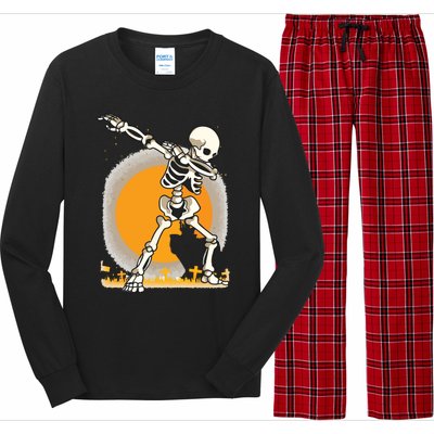 Halloween For Boy Kids Girl Dabbing Skeleton Costume Long Sleeve Pajama Set