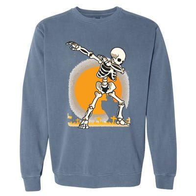 Halloween For Boy Kids Girl Dabbing Skeleton Costume Garment-Dyed Sweatshirt