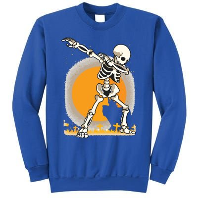 Halloween For Boy Kids Girl Dabbing Skeleton Costume Sweatshirt