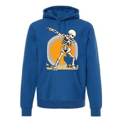 Halloween For Boy Kids Girl Dabbing Skeleton Costume Premium Hoodie