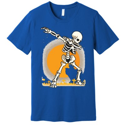 Halloween For Boy Kids Girl Dabbing Skeleton Costume Premium T-Shirt