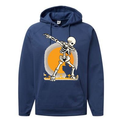 Halloween For Boy Kids Girl Dabbing Skeleton Costume Performance Fleece Hoodie