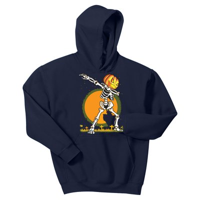 Halloween For Boy Kids Dabbing Skeleton Pumpkin Dab Kids Hoodie