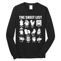 Halloween Funny Boo Sheet Halloween The Sheet List Long Sleeve Shirt