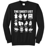 Halloween Funny Boo Sheet Halloween The Sheet List Sweatshirt