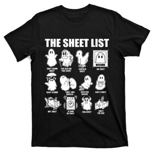 Halloween Funny Boo Sheet Halloween The Sheet List T-Shirt