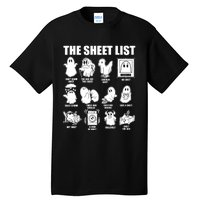 Halloween Funny Boo Sheet Halloween The Sheet List Tall T-Shirt