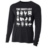 Halloween Funny Boo Sheet Halloween The Sheet List Cooling Performance Long Sleeve Crew