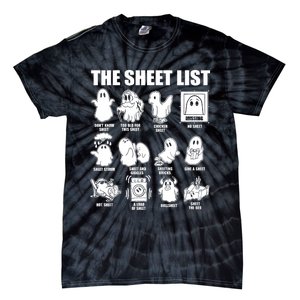 Halloween Funny Boo Sheet Halloween The Sheet List Tie-Dye T-Shirt