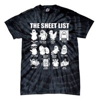 Halloween Funny Boo Sheet Halloween The Sheet List Tie-Dye T-Shirt