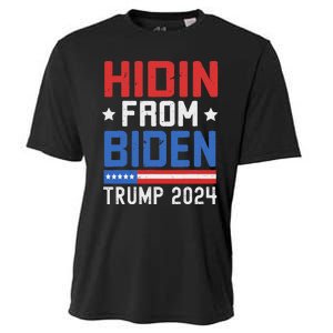 Hidin From Biden Trump 2024 Funny Anti Joe Biden Cooling Performance Crew T-Shirt