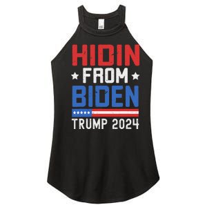 Hidin From Biden Trump 2024 Funny Anti Joe Biden Women's Perfect Tri Rocker Tank