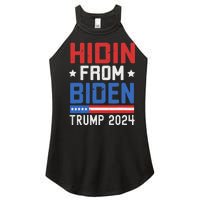 Hidin From Biden Trump 2024 Funny Anti Joe Biden Women's Perfect Tri Rocker Tank