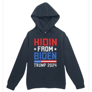 Hidin From Biden Trump 2024 Funny Anti Joe Biden Urban Pullover Hoodie