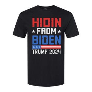 Hidin From Biden Trump 2024 Funny Anti Joe Biden Softstyle CVC T-Shirt