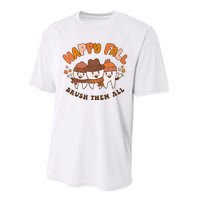 Happy Fall Brush Them All Dentist Teeth Thanksgiving Dental Performance Sprint T-Shirt