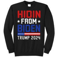 Hidin From Biden Funny Antibiden Trump 2024 Sweatshirt