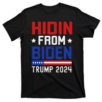 Hidin From Biden Funny Antibiden Trump 2024 T-Shirt