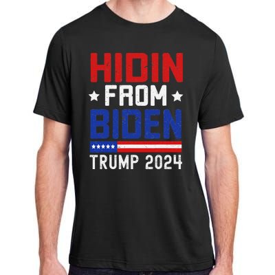 Hidin From Biden Funny Antibiden Trump 2024 Adult ChromaSoft Performance T-Shirt