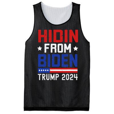 Hidin From Biden Funny Antibiden Trump 2024 Mesh Reversible Basketball Jersey Tank