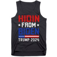 Hidin From Biden Funny Antibiden Trump 2024 Tank Top