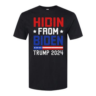 Hidin From Biden Funny Antibiden Trump 2024 Softstyle® CVC T-Shirt