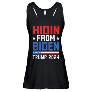 Hidin From Biden Trump 2024 Funny Anti Joe Biden Ladies Essential Flowy Tank