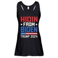 Hidin From Biden Trump 2024 Funny Anti Joe Biden Ladies Essential Flowy Tank