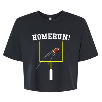 Homerun Football Baseball Sports Mix Up Humor Bella+Canvas Jersey Crop Tee