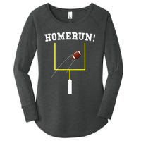 Homerun Football Baseball Sports Mix Up Humor Women's Perfect Tri Tunic Long Sleeve Shirt