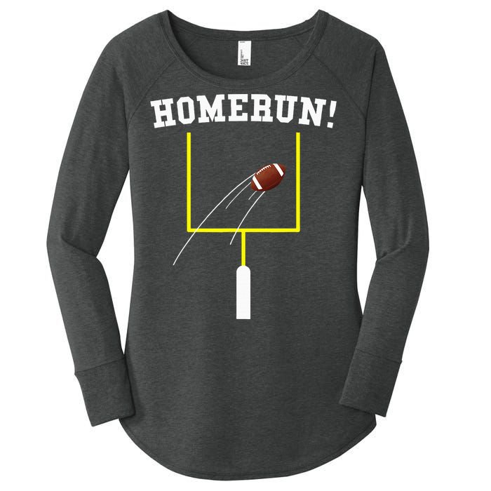 Homerun Football Baseball Sports Mix Up Humor Women's Perfect Tri Tunic Long Sleeve Shirt