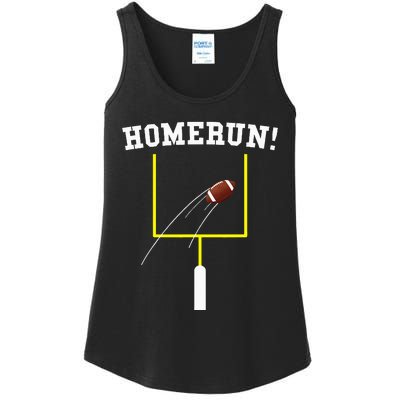 Homerun Football Baseball Sports Mix Up Humor Ladies Essential Tank