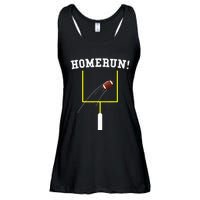 Homerun Football Baseball Sports Mix Up Humor Ladies Essential Flowy Tank