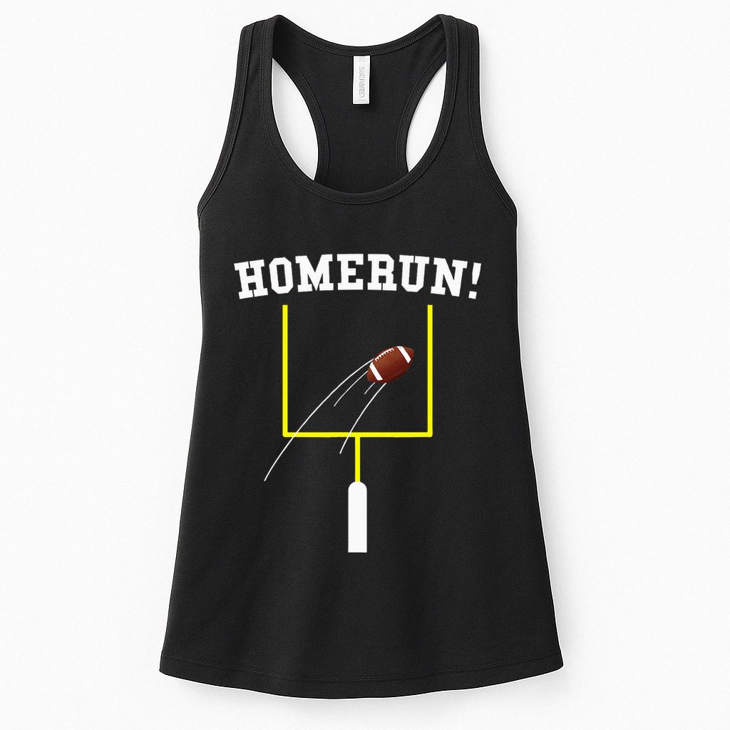 Homerun Football Baseball Sports Mix Up Humor Womens Tank Top