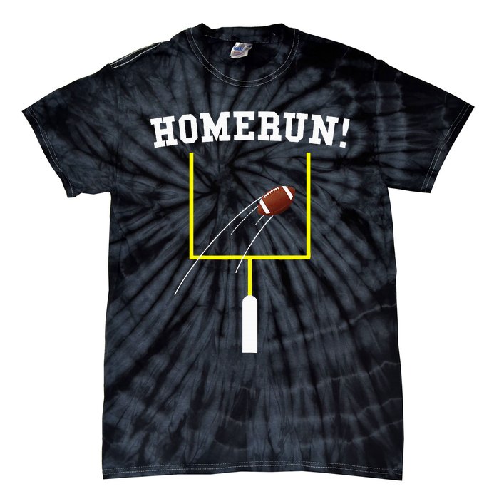 Homerun Football Baseball Sports Mix Up Humor Tie-Dye T-Shirt