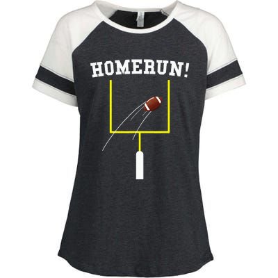 Homerun Football Baseball Sports Mix Up Humor Enza Ladies Jersey Colorblock Tee