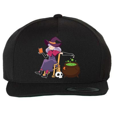 Halloween Funny Broomstick Witch Witches Be Crazy Gift Wool Snapback Cap