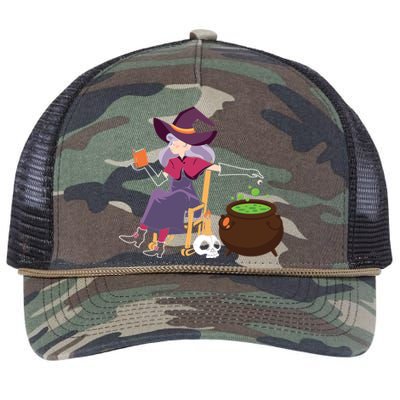 Halloween Funny Broomstick Witch Witches Be Crazy Gift Retro Rope Trucker Hat Cap