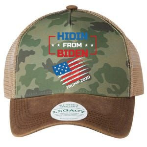 Hidin From Biden Red Us Flag Trump 2020 Funny Anti Joe Biden Gift Legacy Tie Dye Trucker Hat