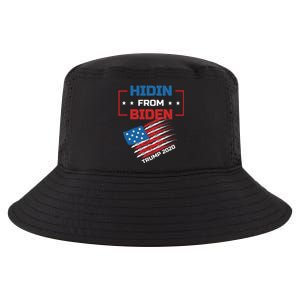 Hidin From Biden Red Us Flag Trump 2020 Funny Anti Joe Biden Gift Cool Comfort Performance Bucket Hat