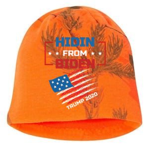 Hidin From Biden Red Us Flag Trump 2020 Funny Anti Joe Biden Gift Kati - Camo Knit Beanie