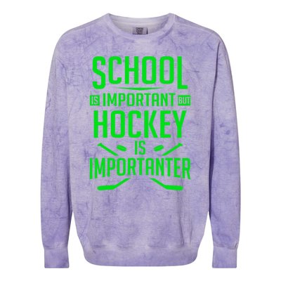 Hockey For Boy 8-12 Ice Hockey Player Colorblast Crewneck Sweatshirt