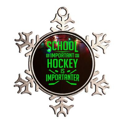 Hockey For Boy 8-12 Ice Hockey Player Metallic Star Ornament