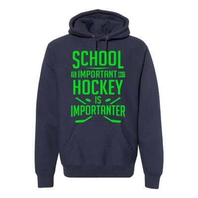 Hockey For Boy 8-12 Ice Hockey Player Premium Hoodie