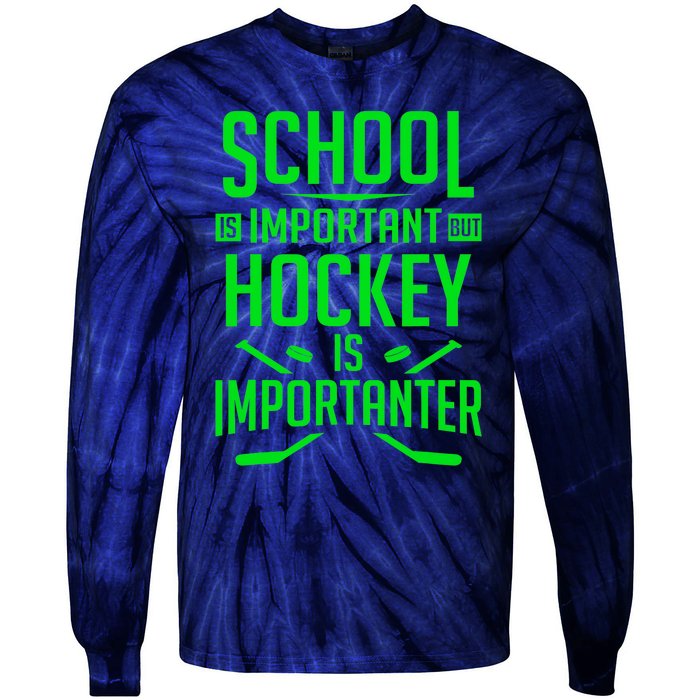 Hockey For Boy 8-12 Ice Hockey Player Tie-Dye Long Sleeve Shirt