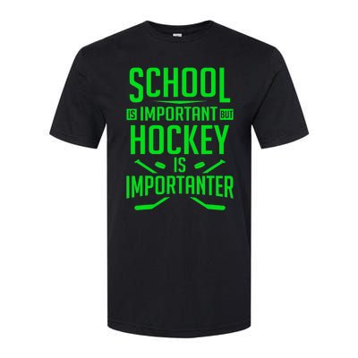 Hockey For Boy 8-12 Ice Hockey Player Softstyle CVC T-Shirt