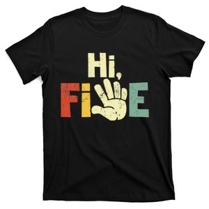 Hi Five Birthday Party Decorations 5 Year Old T-Shirt