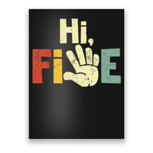 Hi Five Birthday Party Decorations 5 Year Old Poster